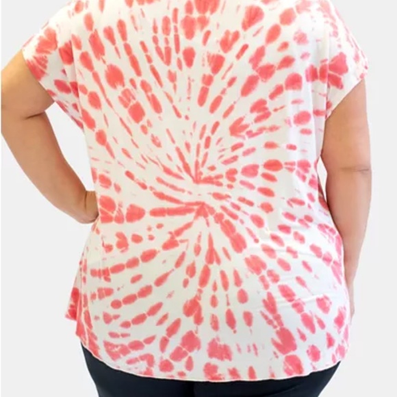 Play Plus Size Tie-Dyed T-Shirt in Guava Pink - Picture 3 of 6